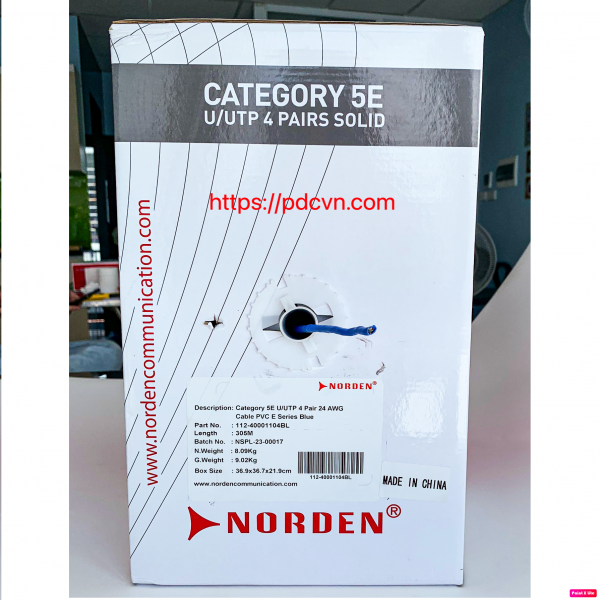 Dây cáp mạng Cat5e U/UTP - Norden